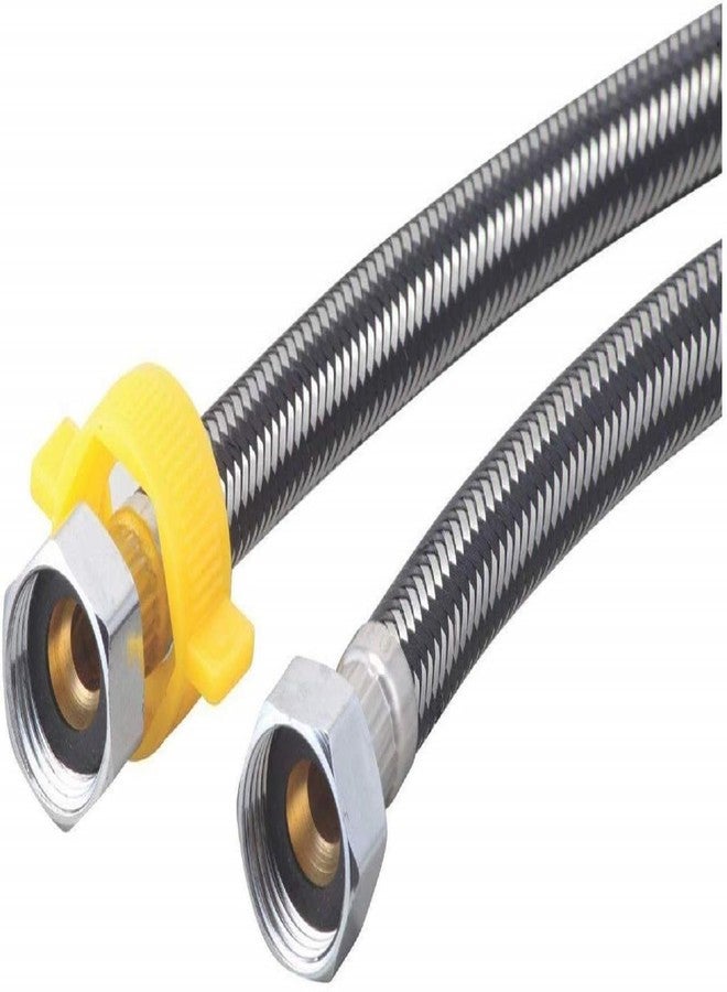 SELLZY أنبوب توصيل شديد التحمل من سيلزي SS-304 لحوض الغسيل، سخان المياه، الماء الساخن والبارد، خلاط الحوض | أنبوب توصيل مرن مانع للتسرب | مقاوم للصدأ، متين، عمر طويل (18 بوصة، أسود (عبوة من قطعتين)) - Image 5